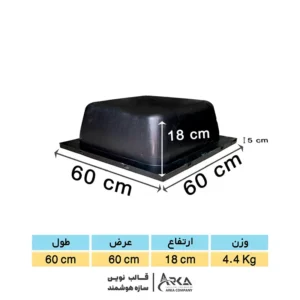 قالب وافل 60 در 60 در 18 (مشکی)