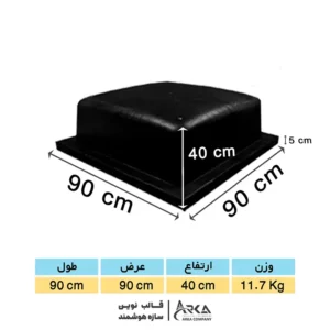 قالب وافل 90 در 90 در 40 (مشکی)