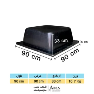 قالب وافل 90 در 90 در 33 (مشکی)