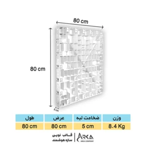 قالب پلیمری بتن 80 در 80 سفید