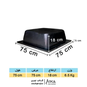 قالب وافل 75 در 75 در 18 (مشکی)