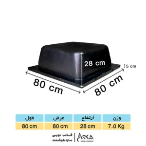 قالب وافل 80 در 80 در 28 (مشکی) (7 کیلوگرم)