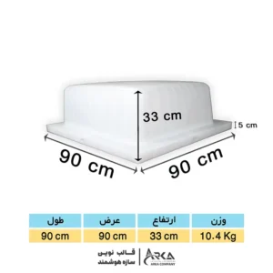 قالب وافل 90 در 90 در 33 (سفید)